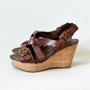 Marc Fisher Cork Wedge Sandals